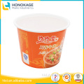 Plastic Noodle Bowl with IML Printing,Round Shape Disposable Noodle Container